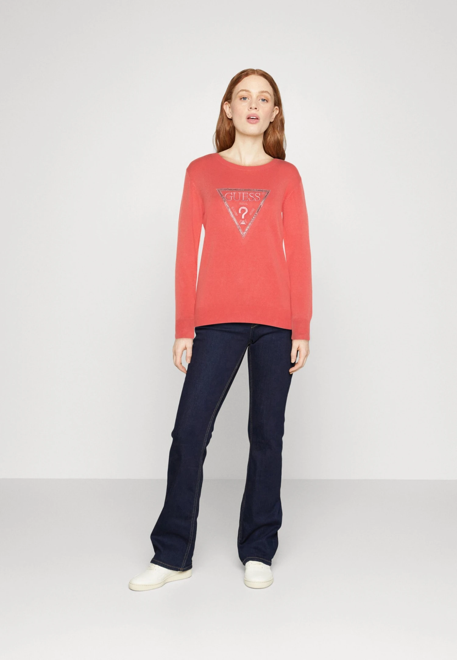Guess Ls Rn Diane Triangle Logo Swtr - Jumper - Revival Rose 2 Guess Ls Rn Diane Triangle Logo Swtr - Jumper - Revival Rose - Image 2