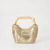 Guess SEQUINS HOBO MINIBAG UNISEX - Handbag - Light Gold-coloured
