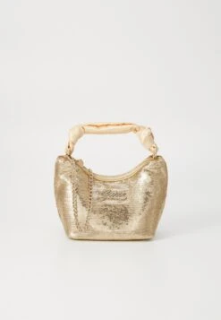 Guess SEQUINS HOBO MINIBAG UNISEX - Handbag - Light Gold-coloured