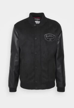 Guess Modern Varsity Jacket - Bomber Jacket - Jet Black -Guess Clothing Sale ca7ddcd683d84ab48ed2b89902cca4b1