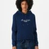 HOOD SCRIPT - Sweatshirt - Blue Indigo Wash