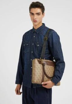 Guess Vezzola Doc Case Unisex - Briefcase - Beige