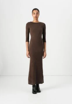 Guess LENA LONG DRESS - Jersey Dress - Espresso Brown