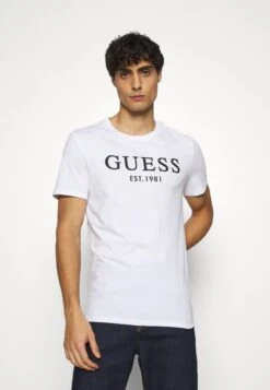 Guess Print T-Shirt - True White