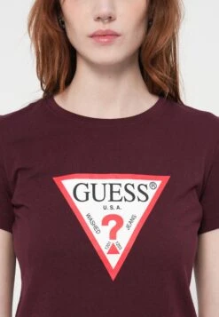 Guess ORIGINAL - Print T-shirt - Red Noir -Guess Clothing Sale cb7235d5624e476dbd21fd110ab98cad