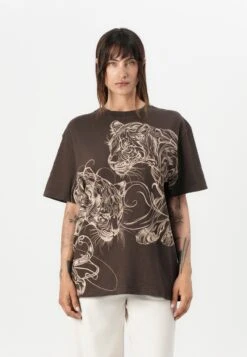 Guess PANTHERS TEE - Print T-shirt - Espresso Brown