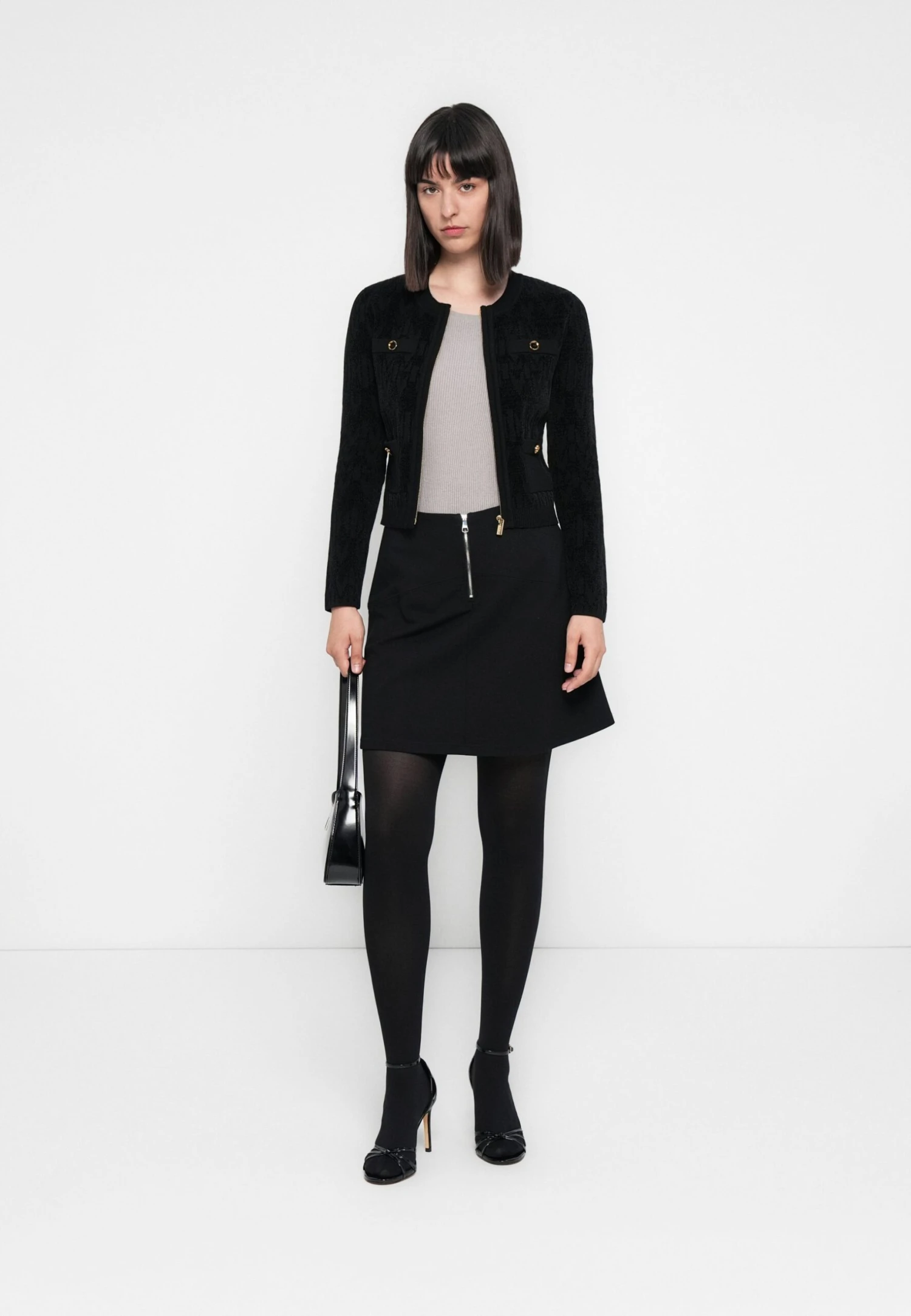 ADELE LOGO CHENILLE JACKET - Summer Jacket - Jet Black 2 ADELE LOGO CHENILLE JACKET - Summer Jacket - Jet Black - Image 2