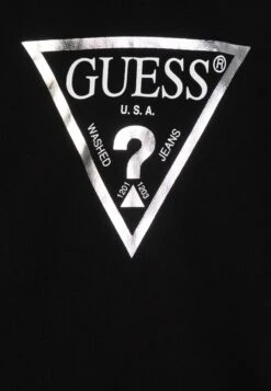 Guess JUNIOR HOODED CORE - Sweatshirt - Jet Black -Guess Clothing Sale cde1fad0baab412190adf9914a3537f7