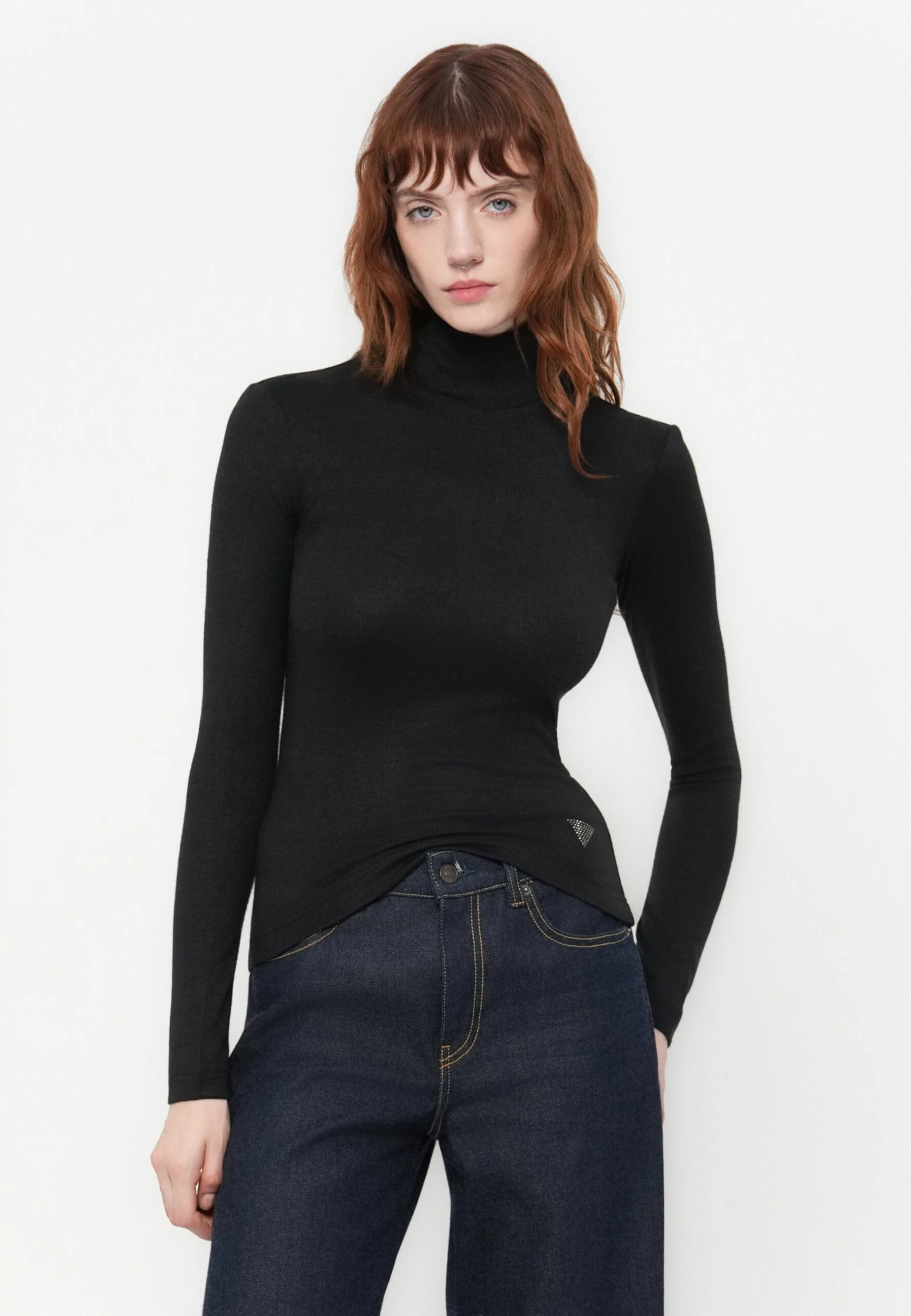 Guess ANITA TURTLE - Long Sleeved Top - Jet Black Heather 4 Guess ANITA TURTLE - Long Sleeved Top - Jet Black Heather - Image 4