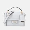 Guess Eco Angy Top Handle Flap - Handbag - White
