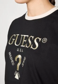 Guess FILANTA CROP TEE - Print T-shirt - Jet Black -Guess Clothing Sale d0675f1078984cee9d4c090350ca57f2