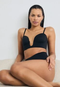 Guess EVELINE DEEP PLUNGE - Balconette Bra - Jet Black