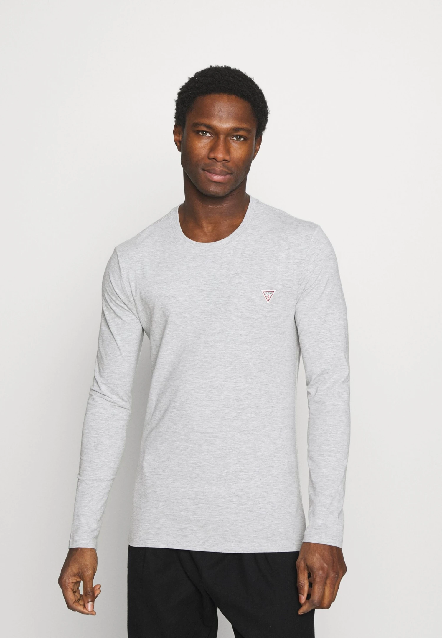 Guess Core- Long Sleeved Top - Stone Heather Grey 1 Guess Core- Long Sleeved Top - Stone Heather Grey