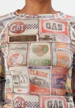 GO PRINTED RAGLAN - Long Sleeved Top - Red Slim Stripe -Guess Clothing Sale d22b8b92c4ca482784354819a306921d