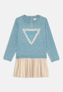 Guess TODDLERLS MIXED FABRIC DRESS - Jumper Dress - Blue