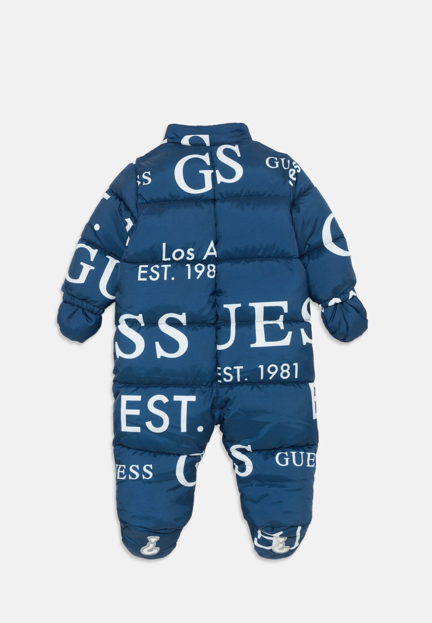 Guess BABY HOODED PADDED OVERALL UNISEX - Snowsuit - Blue 3 Guess BABY HOODED PADDED OVERALL UNISEX - Snowsuit - Blue - Image 3