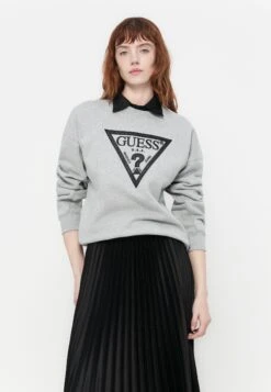 Guess TRIANGLE SWEATSHIRT - Sweatshirt - Light Melange Grey -Guess Clothing Sale d3098f8559314a02b88eb26fe4f5d5ea