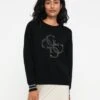 Guess SYLVIE LOGO - Sweatshirt - Jet Black