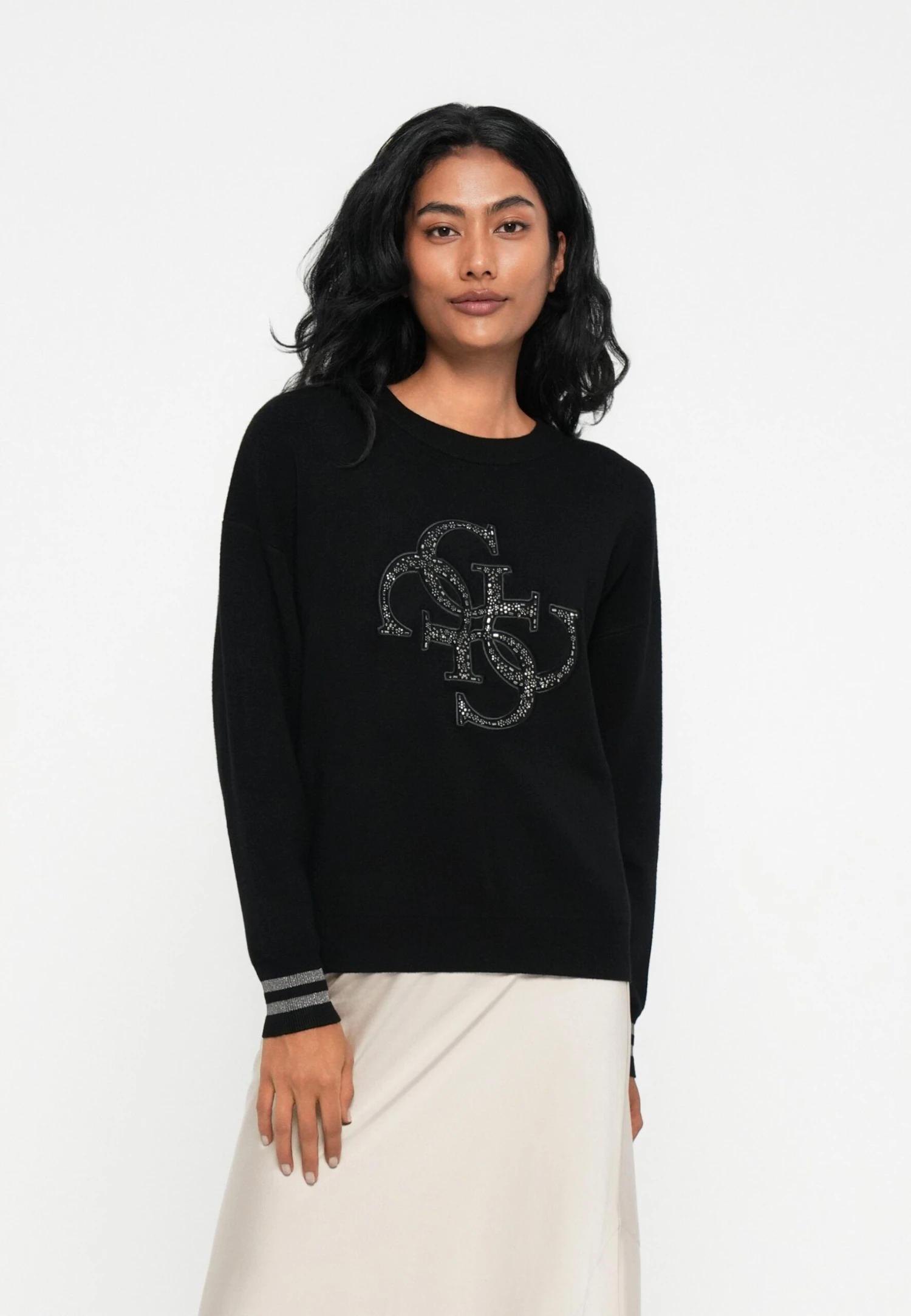 Guess SYLVIE LOGO - Sweatshirt - Jet Black 1 Guess SYLVIE LOGO - Sweatshirt - Jet Black
