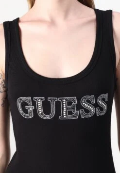 Guess EMBELLISHED LOGO TANK - Top - Jet Black -Guess Clothing Sale d51cc21bbde54826ab74b6aa883b677f