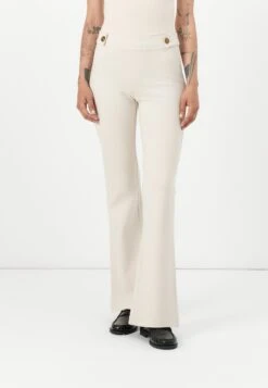 Guess MAELICE BUTTONS FLARE PANT - Trousers - Muted Stone