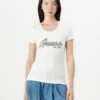 Guess LOGO HOT FIX TEE - Print T-shirt - Pure White
