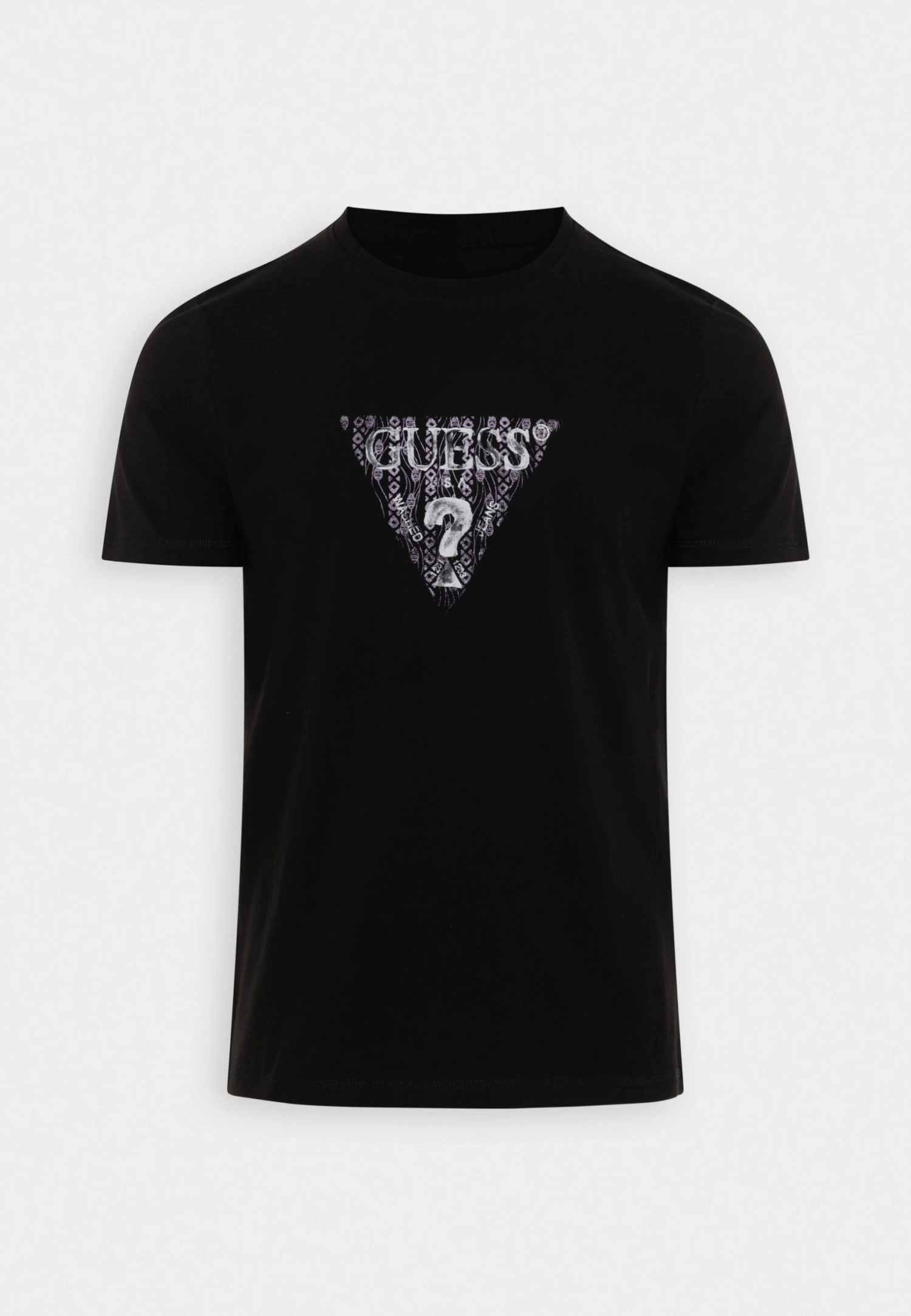 Guess Ss Cn Geo Triangle- Print T-Shirt - Jet Black 4 Guess Ss Cn Geo Triangle- Print T-Shirt - Jet Black - Image 4