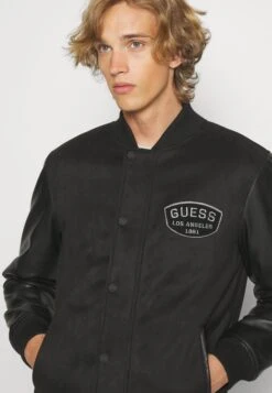 Guess Modern Varsity Jacket - Bomber Jacket - Jet Black -Guess Clothing Sale d6deeb5daff9431e9496e92266ad27c3