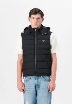 Guess LIGHT VEST - Waistcoat - Jet Black