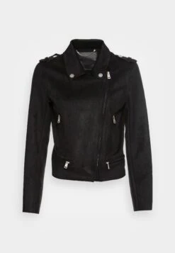 Guess Es Monica - Faux Leather Jacket - Jet Black -Guess Clothing Sale d7ac05ccbc95492fb8167e27862bd20b
