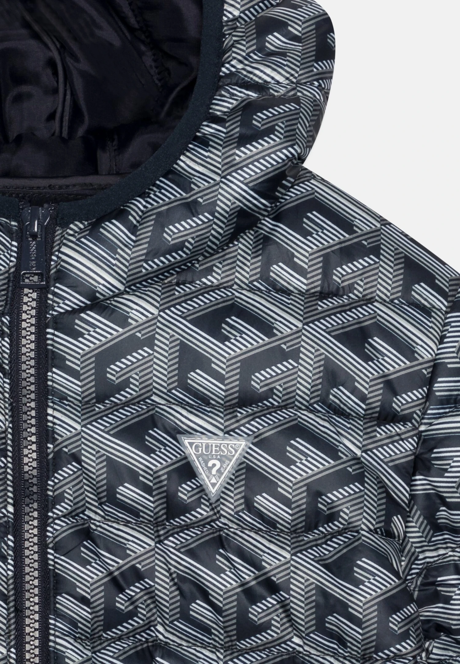 Guess JuniorHooded Zip - Winter Jacket - Blue Combo 3 Guess JuniorHooded Zip - Winter Jacket - Blue Combo - Image 3