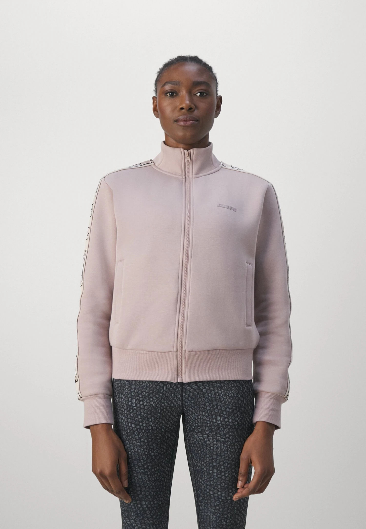 Guess BRITNEY FULL - Zip-up Sweatshirt - Posh Taupe 3 Guess BRITNEY FULL - Zip-up Sweatshirt - Posh Taupe - Image 3