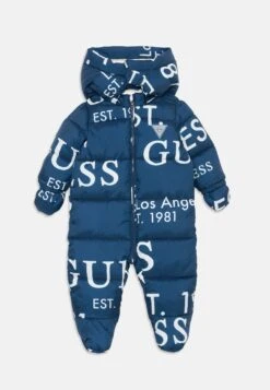 Guess BABY HOODED PADDED OVERALL UNISEX - Snowsuit - Blue