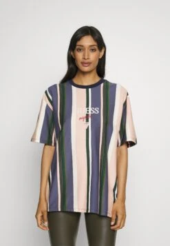 Go Stripe Logo Tee - Print T-Shirt - Sandy Shore Multi