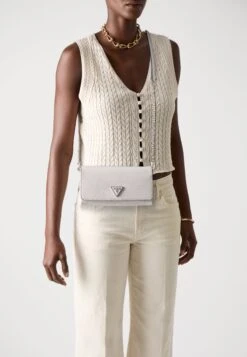 Guess NOELLE FLAP ORGANIZER - Cross Body Bag - Bone