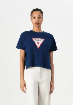 BOXY ICONIC - Print T-shirt - Blue Indigo Wash