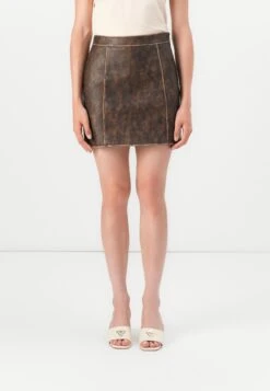 Guess CHARLENE SKIRT - A-line Skirt - Espresso Brown Multicoloured
