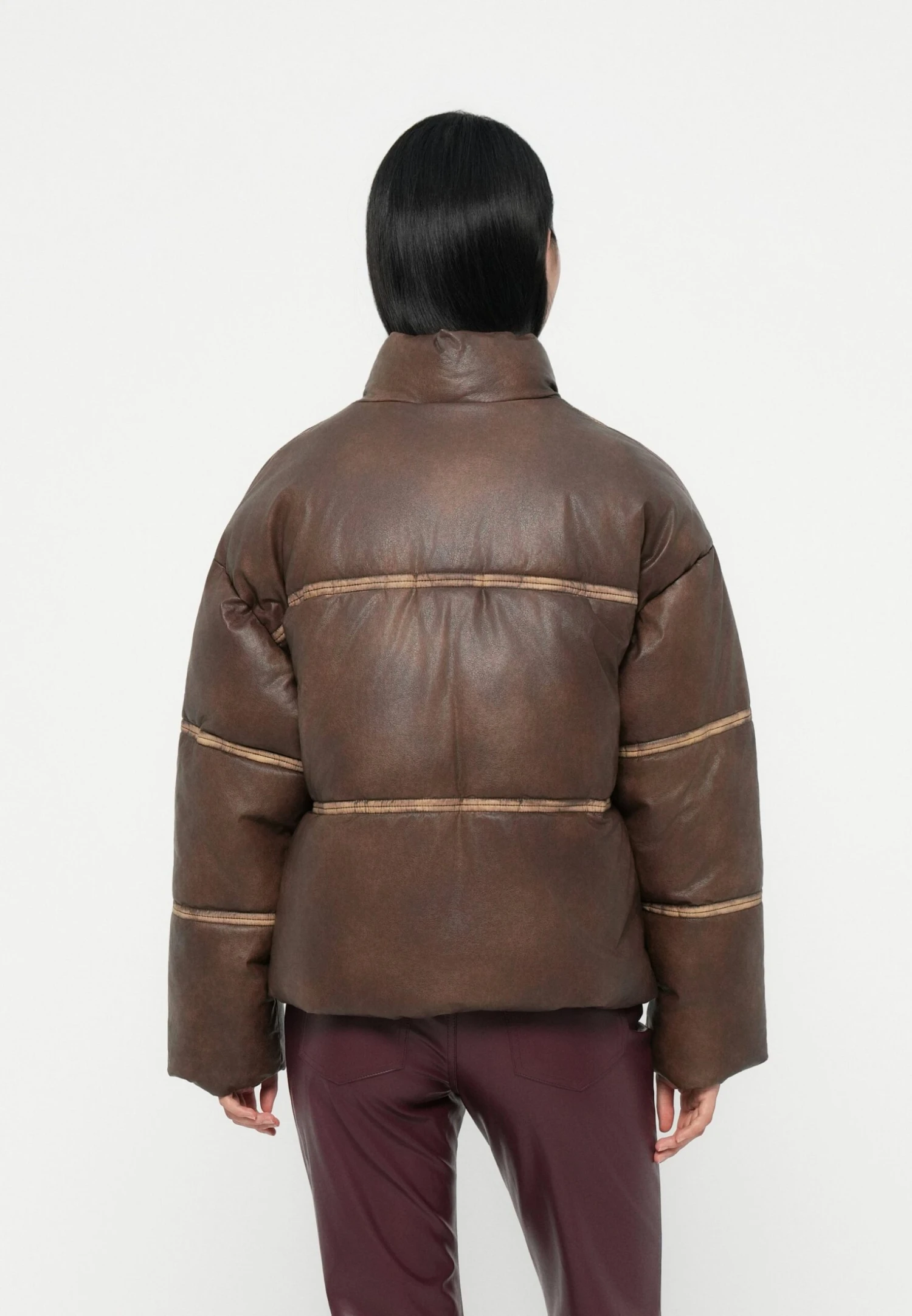 Guess GIPSY - Faux Leather Jacket - Ground Coffee 3 Guess GIPSY - Faux Leather Jacket - Ground Coffee - Image 3