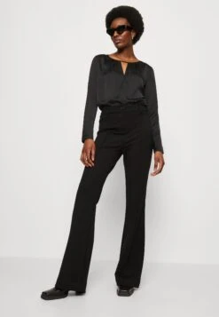 Claire Pintuck Flared Pants - Trousers - Jet Black -Guess Clothing Sale de84298b2aec48028a92eb60e20f9313