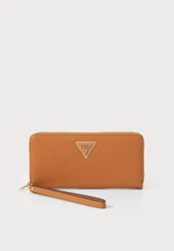 Guess LAUREL LARGE ZIP AROUND - Wallet - Light Cognac