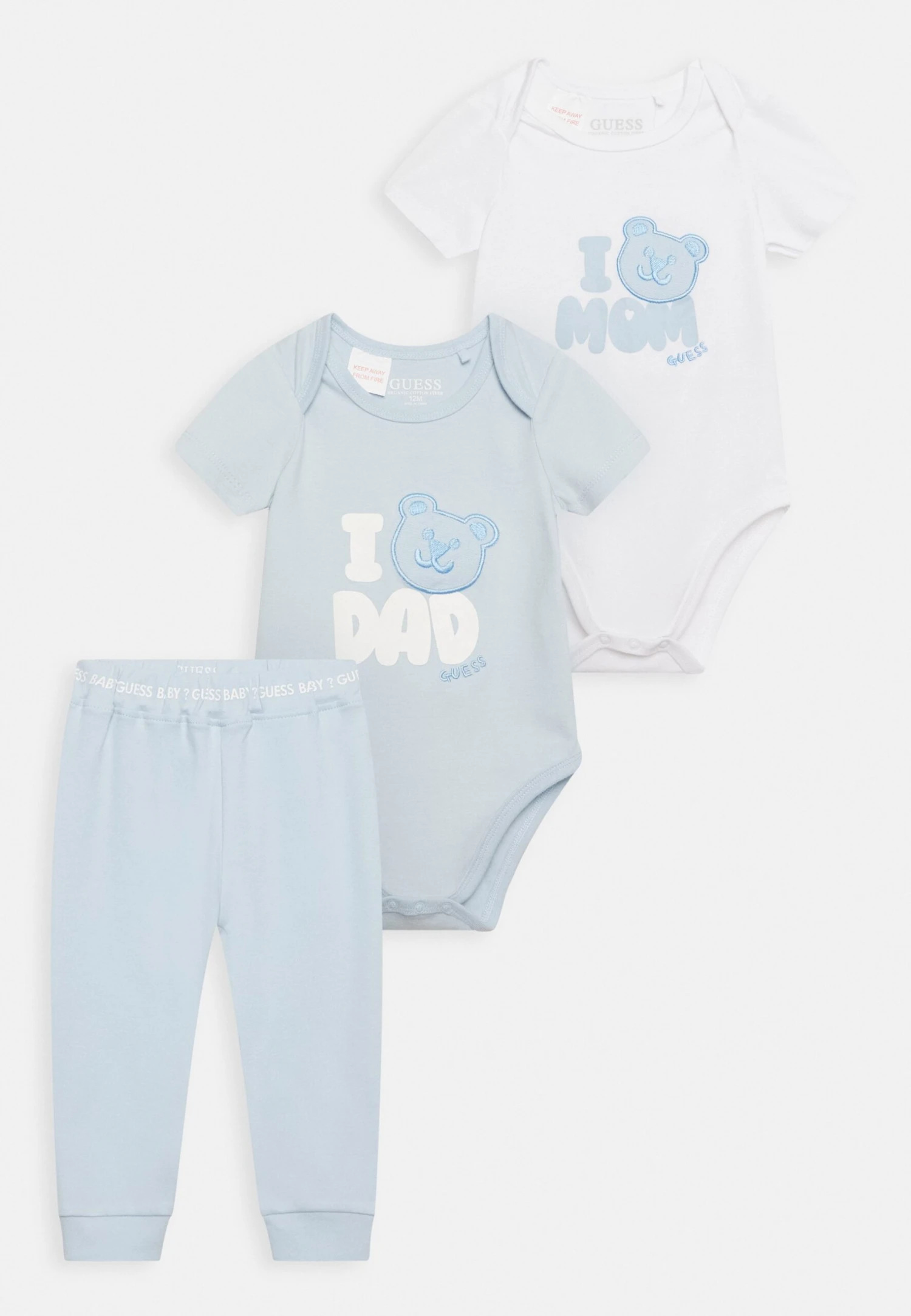 Guess Newborn Unisex2Pack Set- Baby Gifts - Frosted Blue 1 Guess Newborn Unisex2Pack Set- Baby Gifts - Frosted Blue