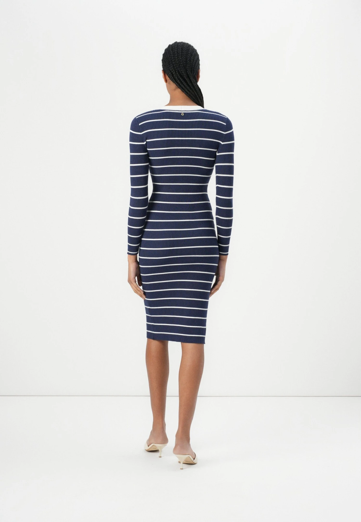 Guess STRIPED ANDREA MIDI DRESS - Jumper Dress - Blackened Blue/multi Coloured 3 Guess STRIPED ANDREA MIDI DRESS - Jumper Dress - Blackened Blue/multi Coloured - Image 3