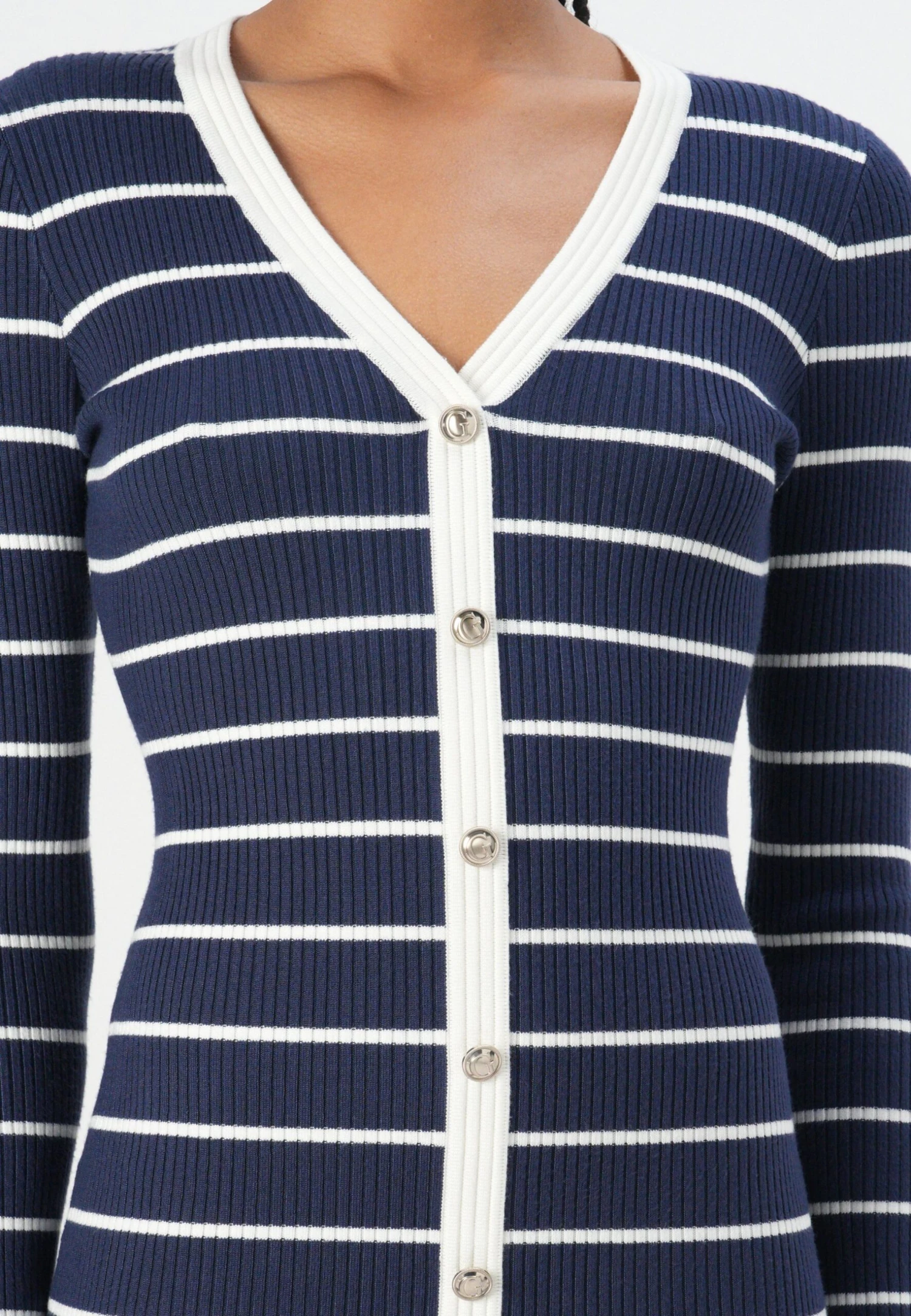 Guess STRIPED ANDREA MIDI DRESS - Jumper Dress - Blackened Blue/multi Coloured 6 Guess STRIPED ANDREA MIDI DRESS - Jumper Dress - Blackened Blue/multi Coloured - Image 6