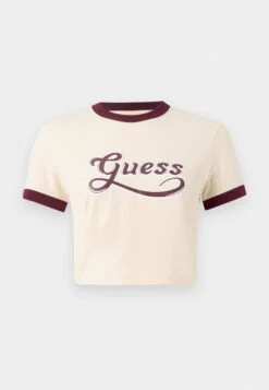 Guess SS GLOSSY CROP - Print T-shirt - Jet Black -Guess Clothing Sale e20a12dd5a7242249353b7a61d11ce4e