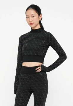 Guess MOCK DEBBY CROP - Long Sleeved Top - Jet Black -Guess Clothing Sale e3358de0bac144f9aa6b8b3945e2a03f