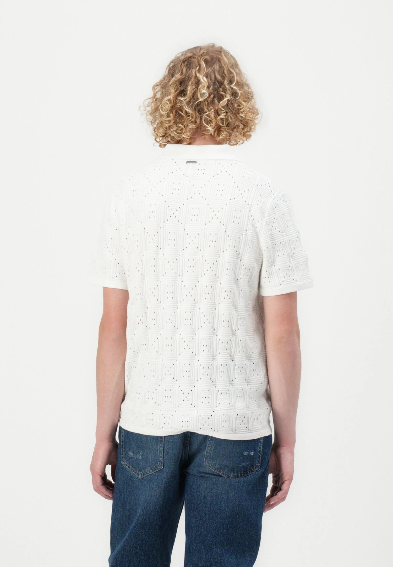 Guess TOPANGA POINTELLE BUTTON - Shirt - Salt White 3 Guess TOPANGA POINTELLE BUTTON - Shirt - Salt White - Image 3