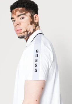 Guess Paul Tape - Polo Shirt - Pure White -Guess Clothing Sale e372452b2b50496e960095a91ef84ea4