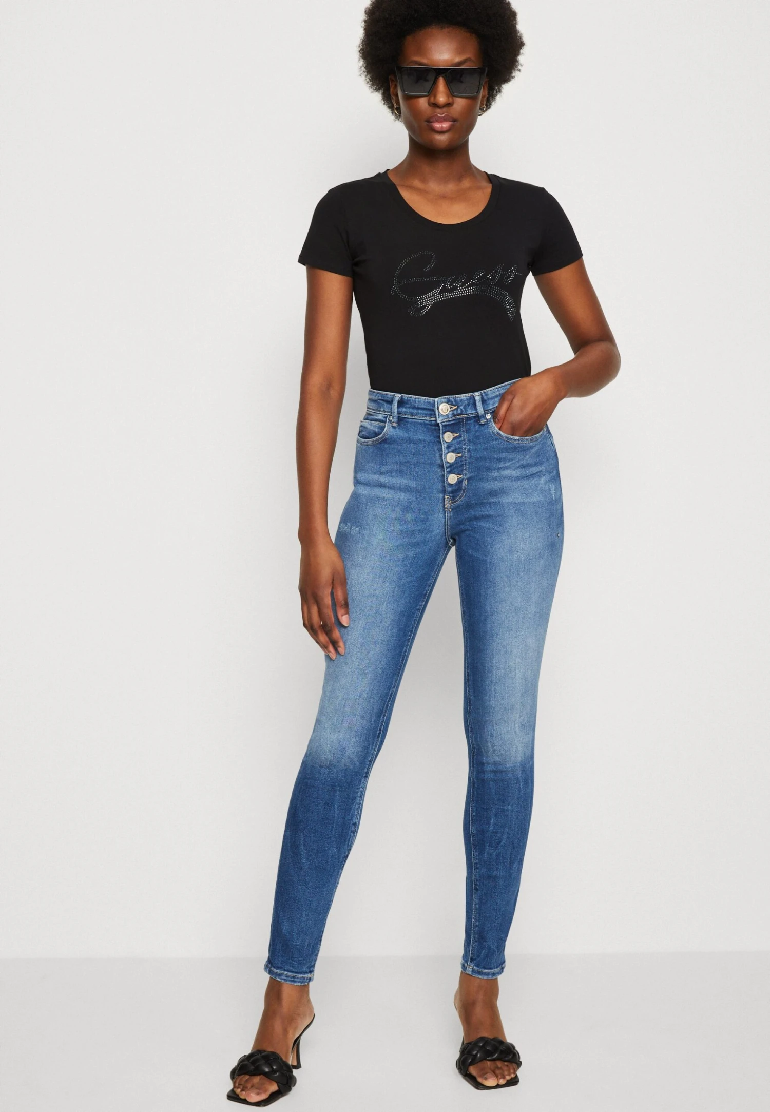Guess Adelina Tee - Print T-Shirt - Jet Black 4 Guess Adelina Tee - Print T-Shirt - Jet Black - Image 4