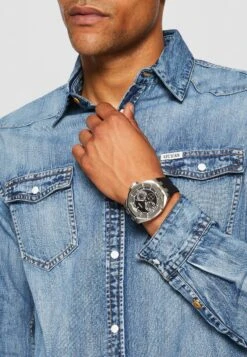 Guess Top Gun - Watch - Black/Silver-Coloured