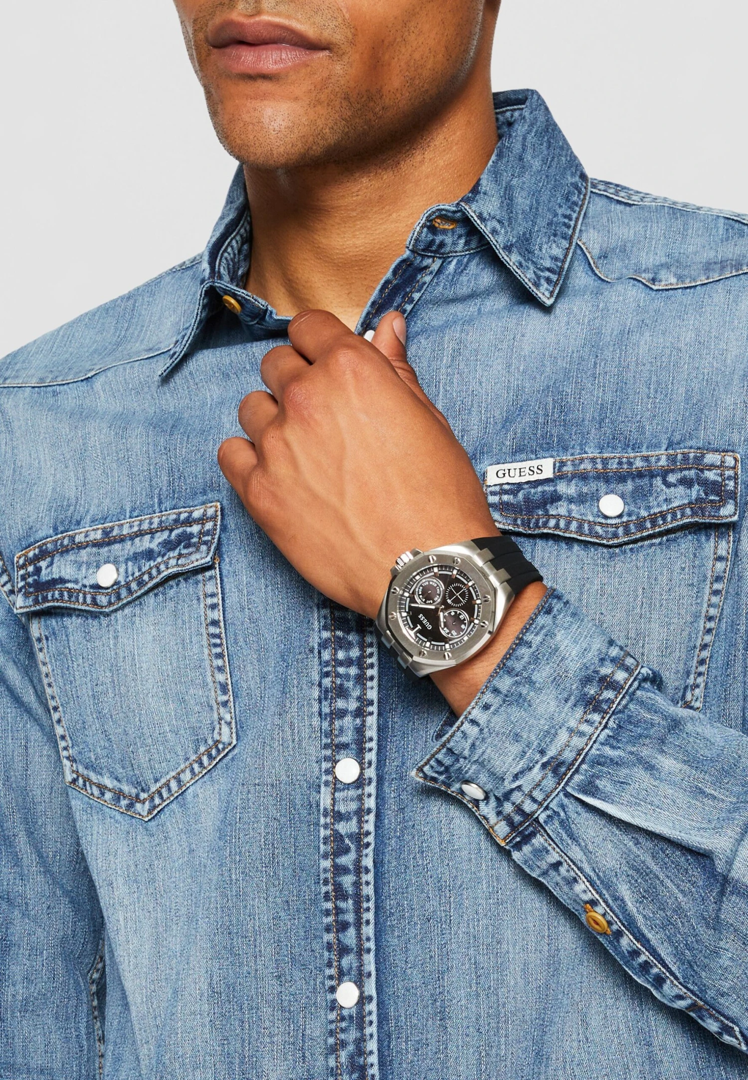 Guess Top Gun - Watch - Black/Silver-Coloured 1 Guess Top Gun - Watch - Black/Silver-Coloured